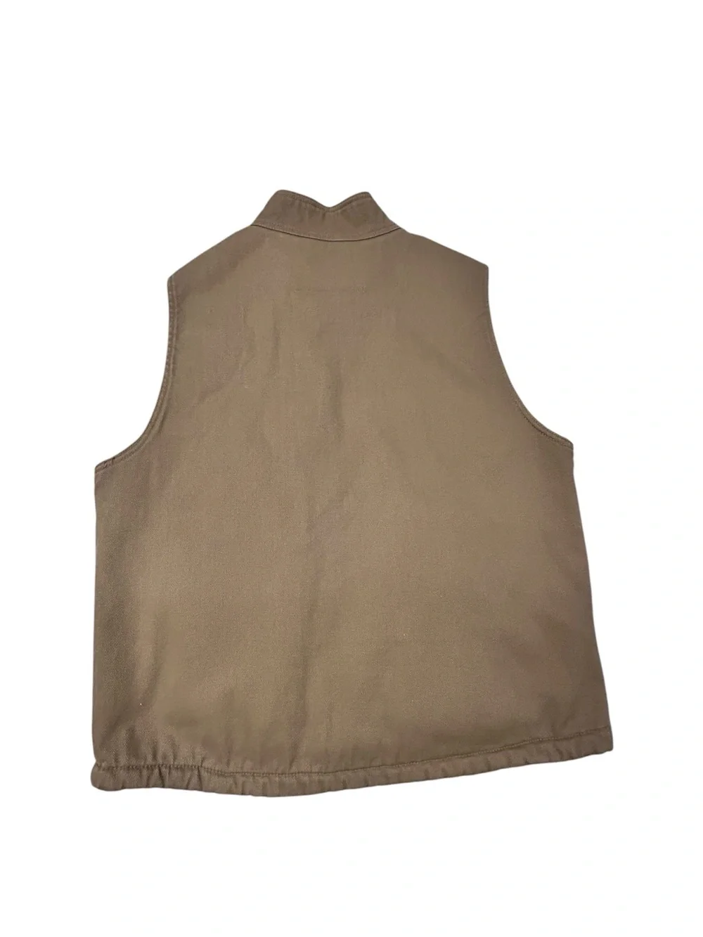 Wolverine Vest Brown Canvas Sherpa Lined Zip Front L Casual Gorpcore Work